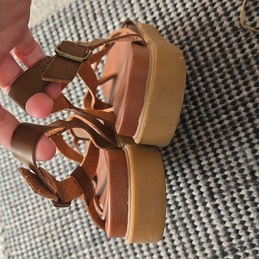 MIA Brown Strappy Casual Sandals, 7.5, Comfortable, VGUC, Brown Casual Neutral - Picture 6 of 10